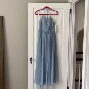 Revelry Hannah Chiffon Faux Wrap Dress